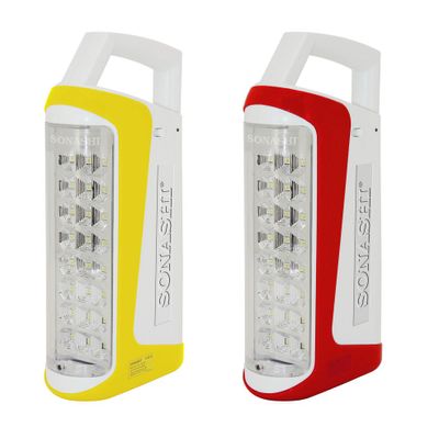 Sonashi Rechargeable Led Lantern With Solar Panel & Mobile Charging Function Red & Yellow (SEL-697SP)