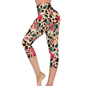 21Grams Women's High Waist Yoga Pants Capri Leggings Tummy Control Butt Lift Pink Fitness Gym Workout Running Summer Sports Activewear High Elasticity Lightinthebox