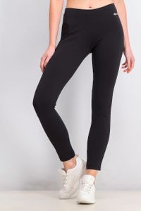 Womens Pull On Brand Logo Leggings  Black