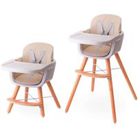 Teknum - Premium Dual Height Wooden High Chair - Ivory TK_HC2_IV - thumbnail