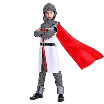 Retro Vintage Medieval Renaissance 17th Century Cosplay Costume Outfits Knight Ritter Viking Boys Cosplay Costume Halloween Performance Halloween Coat Lightinthebox