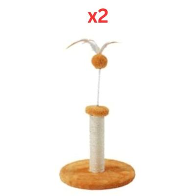 M-Pets My First Cat Tree Feather Orange (Pack of 2)