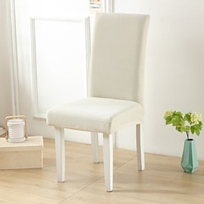 Spandex Dining Chair Cover Farmhouse Stretch Chair Seat Slipcover Washable Cover Kitchen Protector for Dining Room Wedding Ceremony Durable miniinthebox Spandex Dining Chair Cover Farmhouse Stretch Chair Seat Slipcover Washable Cover Kitchen Protector for Dining Room Wedding Ceremony Durable miniinthebox