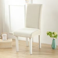 Spandex Dining Chair Cover Farmhouse Stretch Chair Seat Slipcover Washable Cover Kitchen Protector for Dining Room Wedding Ceremony Durable miniinthebox - thumbnail