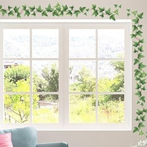 new fx-b311 fresh leaves waistline bedroom living room porch home wall decoration wall stickers self-adhesive miniinthebox