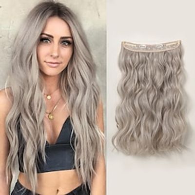 Straight kinky Straight Synthetic Hair 22 inch Hair Extension Clip In  On Fishing Line Hair 1 Pack Smooth All Lightinthebox