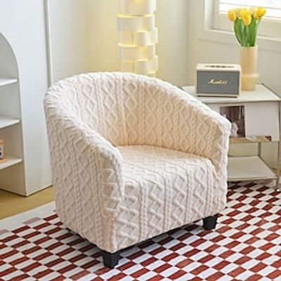Fleece Club Chair Slipcovers, Soft Stretch Tub Chair Cover for Living Room and Bedroom, Washable and Removable Armchair Protector, Furniture Protector for Home Decor Lightinthebox
