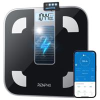 RENPHO Scale for Body Weight Battery-Free Solar Power Digital Bathroom Smart Scale Bluetooth Body Fat Scale Elis Solar