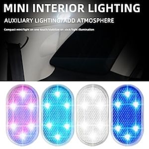 1PCS Car Interior Mini Light Touch Ambient Light Auto Roof Ceiling Reading Lamp LED Car Styling Touch Night Light USB Charging miniinthebox