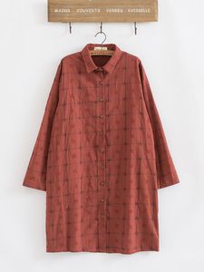 Plaid Women Lapel Long Sleeve Blouses