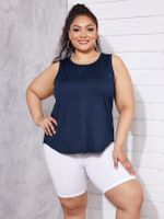 YOINS Plus Size Crew Neck Sleeveless Tank Top - thumbnail