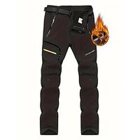 Men's Cargo Pants Cargo Trousers Softshell Pants Tactical Pants Hiking Pants Elastic Waist Multi Pocket Straight Leg Plain Warm Wearable Casual Daily Holiday Sports Fashion Black Army Green Lightinthebox - thumbnail