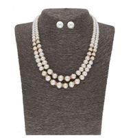 Sri Jagdamba Pearls 2 String Graded Pearl Set - JPJUN-20-267