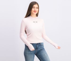 Womens Long Sleeve Top  Pink