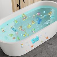 6pcsset Bathtub Stickers, Cartoon Underwater World Non-slip Bathroom Stickers, Kawaii Bathtub Appliques, Home Deocr. Lightinthebox - thumbnail