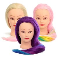 Multicolor Hairdressing Training Head Mannequin Model Braiding Practice Salon Clamp Holder