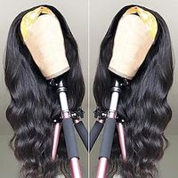 Headband Wigs for Black Women Body Wave Headband Wig Human Hair Wigs Brazilian Virgin Hair Wear and Go Glueless Wigs Human Hair Headband Wig 180% Density Lightinthebox - thumbnail