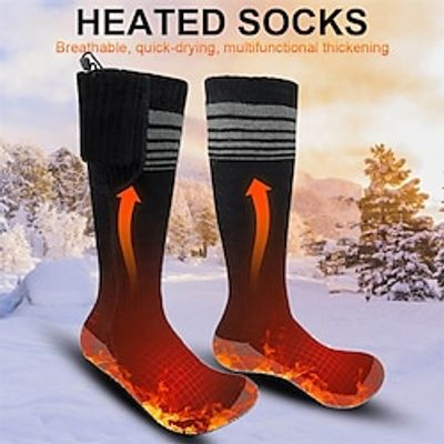 Unisex Battery Heated Socks Breathable Heating Socks Soft Washable for Camping Fishing Cycling miniinthebox