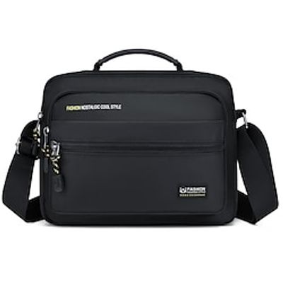 Men's Handbag Messenger Bag Oxford Cloth Office Zipper Large Capacity Geometric Black Gray Lightinthebox