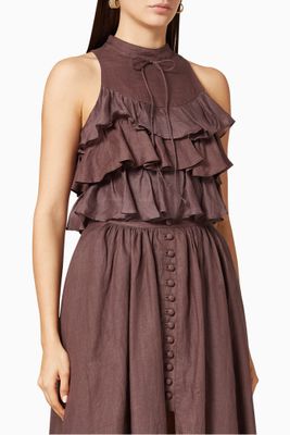 Sasha Linen Ramie Crop Top Sasha Linen Ramie Crop Top