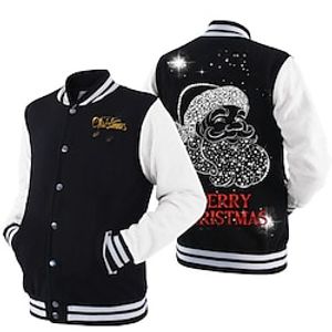 Inspired by Christmas Santa Claus Outerwear Polyster Anime Printing Front Pocket Coat For Men's / Women's / Couple's miniinthebox