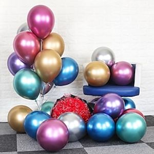 Metallic Balloon Chrome Metal Ball Pearl Latex Balloon Color Happy Birthday Decoration Party Decoration miniinthebox