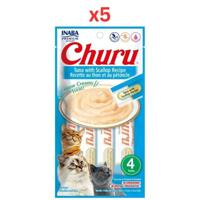 Inaba Churu Tuna With Scallop 56G 4 Sticks (Pack of 5)
