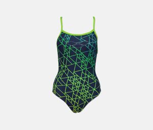 Womens Reticulum One Piece Swimwear  Navy/Leaf