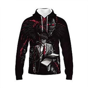Inspired by Death Note Yagami Light Ryuk Hoodie Anime 100% Polyester Pattern Harajuku Graphic Kawaii Hoodie For Unisex / Couple's miniinthebox