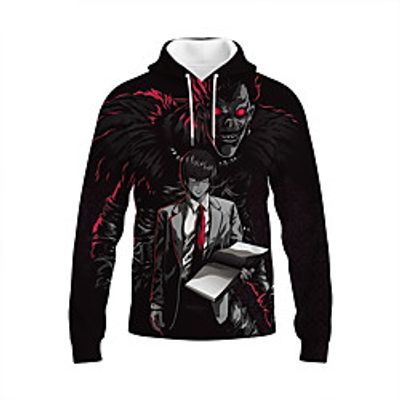 Inspired by Death Note Yagami Light Ryuk Hoodie Anime 100% Polyester Pattern Harajuku Graphic Kawaii Hoodie For Unisex / Couple's miniinthebox