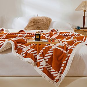 Super Soft Plain Blanket Sofa Cover Blanket Flannel Blanket Office Nap Warm Blanket Coral Casual Blanket Lightinthebox