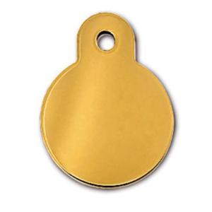 ID Tag Circle Small Brass Gold