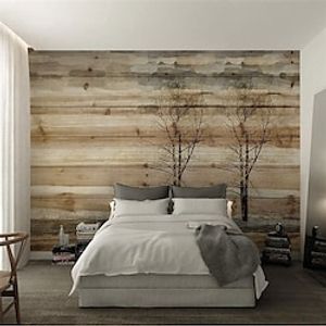 Wood Grain Wallpaper Mural Art Deco Rustic Wood Wall Covering Sticker Peel and Stick Removable PVC/Vinyl Material Self Adhesive/Adhesive Required Wall Decor for Living Room Kitchen Bathroom miniinthebox