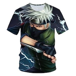 Naruto Akatsuki Anime Cartoon Manga 3D 3D Harajuku Graphic T-shirt T shirt For Men's Women's Adults' 3D Print Polyester / Cotton Blend miniinthebox