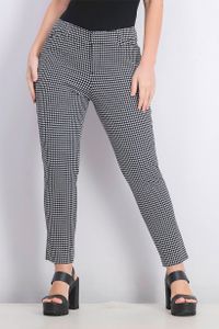 Womens Pixie Mid Rise Pants  Black/White
