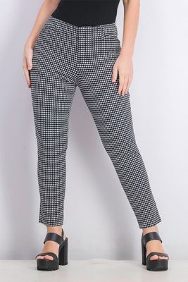 Womens Pixie Mid Rise Pants  Black/White