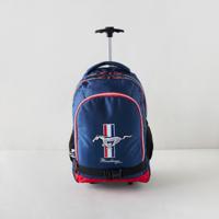 Mustang Printed Trolley Backpack with Retractable Handle - 32x21x54 cms