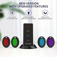 Wireless Key Finder with Anti-Lost Alarm 1 Transmitter and 4 Receivers for Phone Pets Keychain Wallet Luggage and More Lightinthebox - thumbnail