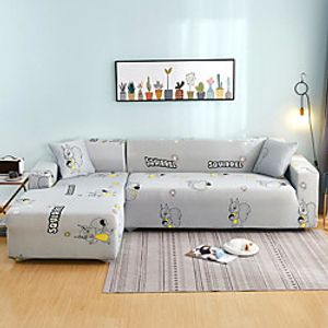 Print Dustproof Stretch Slipcovers Stretch Sofa Cover Super Soft Fabric Couch Cover Fit For 1 to 4 Cushion Couch And L Shape Sofa (You will Get 1 Throw Pillow Case as free Gift) miniinthebox