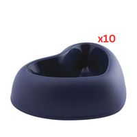 Georplast That's Amore Plastic Pet Bowl Small - Navyblue (Pack of 10)