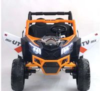 Megastar Ride on 24V Giant Goblin Jeep 2 seater with Remote Control, Safe Start Speed, LED Lights, Spring Suspension , Orange - xmx 613 ARL-OR (UAE Delivery Only)