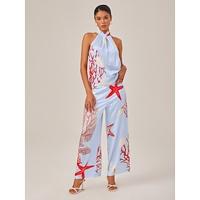 Vacation-Style Set With Ocean-Inspired Print