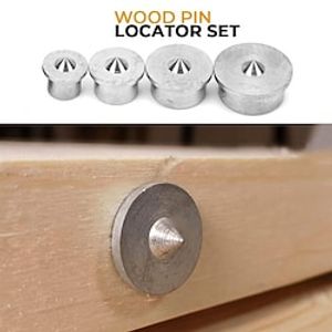 4pcs Wood Pin Locator Woodworking Panel Furniture Tenon Positioning Carpentry Log Dowel Tip Roundwood Rabbet DIY Center Punching miniinthebox