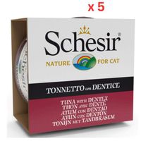 Schesir Cat Wet Food Tuna With Dentex 85G Can (Pack Of 5) - thumbnail