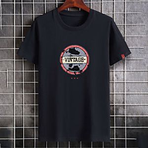 Men's Unisex Tee T shirt Hot Stamping Graphic Prints Letter Plus Size Print Short Sleeve Casual Tops Cotton Basic Fashion Designer Big and Tall White Black Dark Gray Lightinthebox