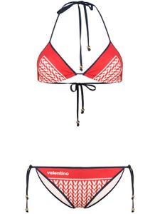 Valentino Optical Valentino print bikini - Red