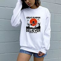 Women's Sweatshirt Pullover Pure Color Crew Neck Letter Printed Sport Athleisure Sweatshirt Top Long Sleeve Breathable Soft Comfortable Everyday Use Street Casual Daily Outdoor Lightinthebox - thumbnail