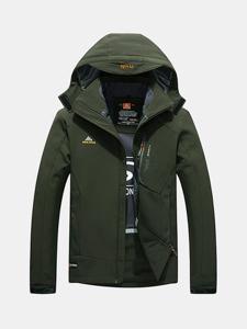 Spring Autumn Outdoor Sport Water Resistant Windproof Soft Shell Hooded Jacket for Men
