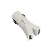 HAMA Color Line 12V Charger 2x USB, White - thumbnail