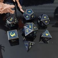 Metal Dice Screen Poison Solid Running Group Board Game Trpg Crusoe Game 7-Piece Rolling Plating Set Lightinthebox - thumbnail